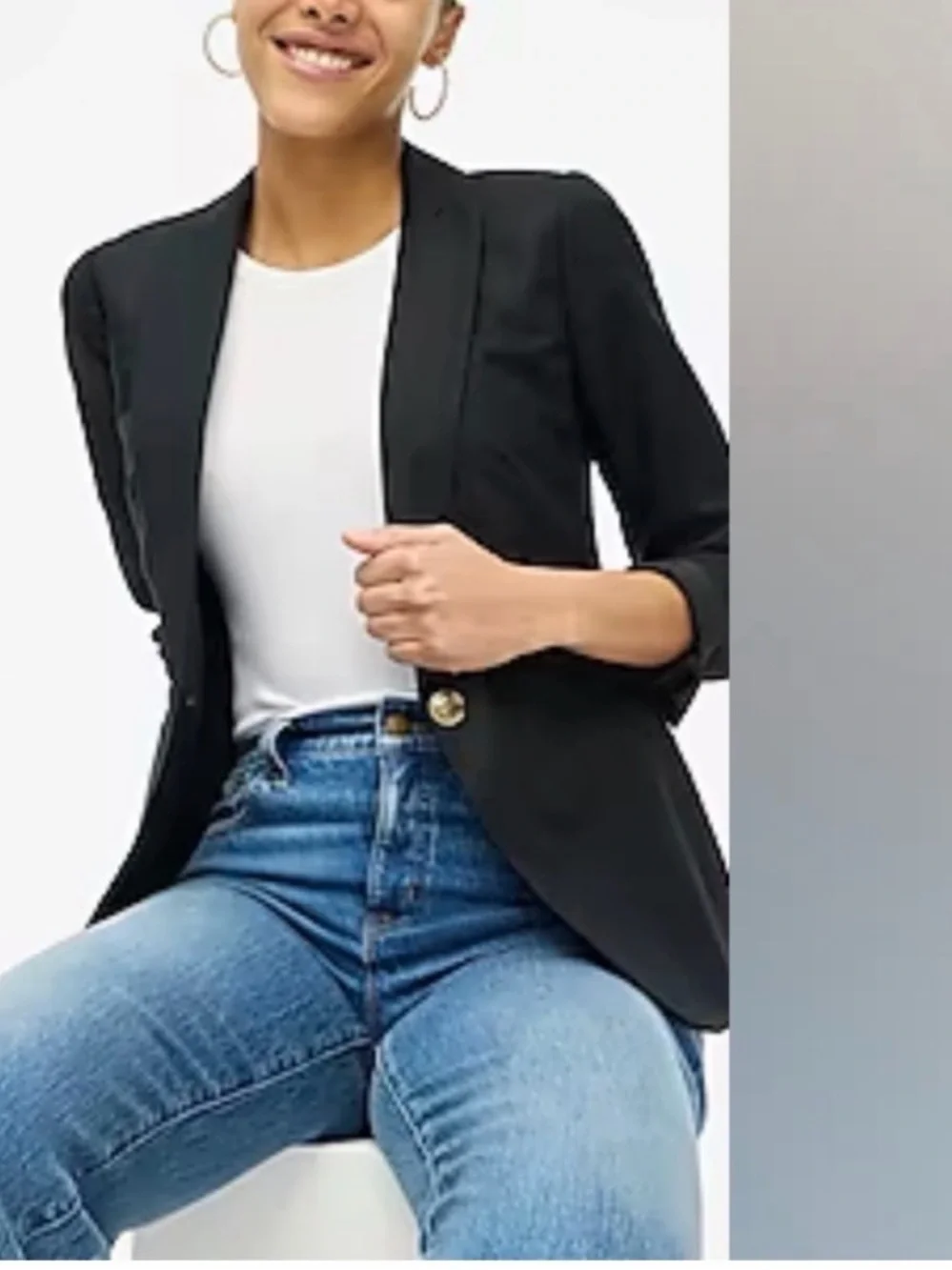 J. Crew Black Linen Women's Blazer
